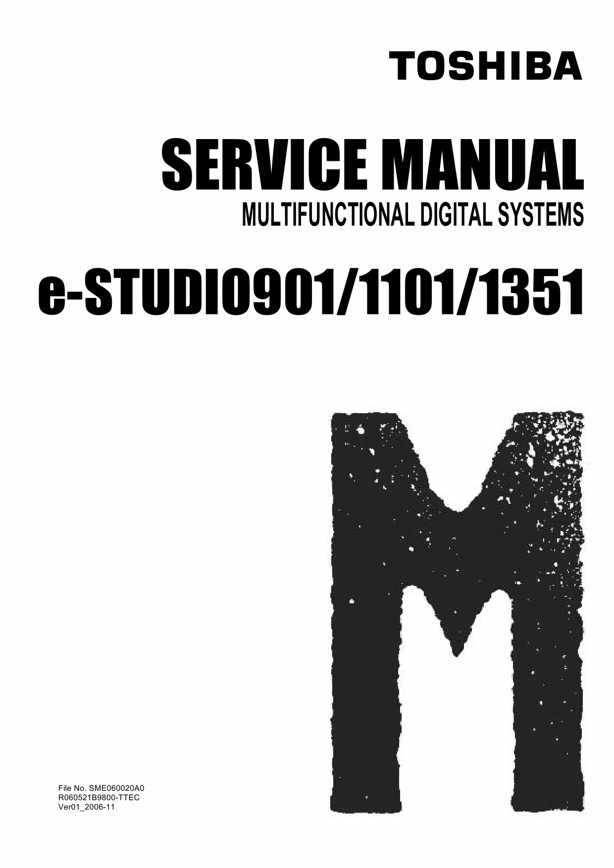 TOSHIBA e-STUDIO 901 1101 1351 Service Manual-1